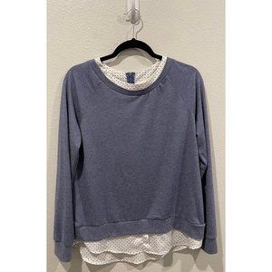 LE LIS Long Sleeve Crew Neck Sweater Blouse